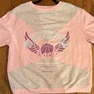 white fox pink crew neck